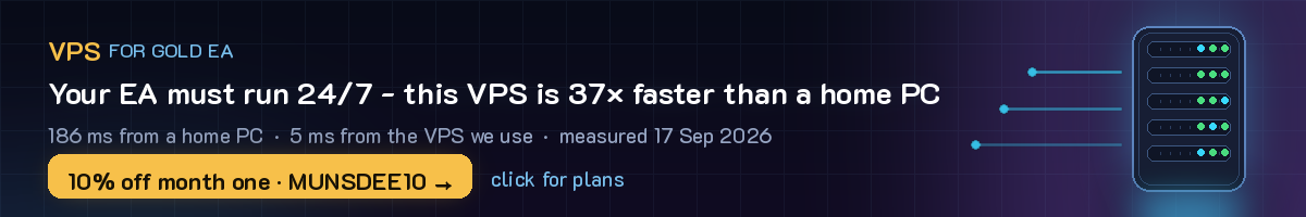 VPS for gold EAs, 10% off the first month